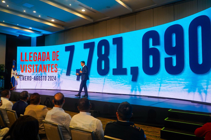 Hasta el mes de agosto a RD habían llegado 7.8 millones de visitantes