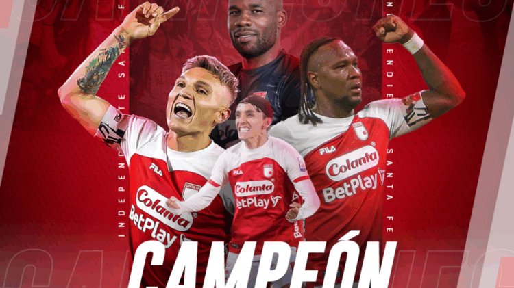 Así quedó la tabla de campeones del fútbol colombiano tras el título de Independiente Santa Fe en la Liga BetPlay I-2025