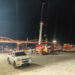 Continúan trabajos de desmonte del puente del kilómetro 9 desde tempranas horas
